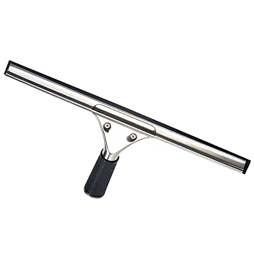 水切りワイパー ガラス掃除 シリカゲルスクイジー ガラス掃除プロ用ツール スクイジー ガラススクイジー ステンレス製 サイズ 25/35cmガラスワイパー ウォータースクイジー ガラス掃除 グラススクラバー (スクレーパー35cm)